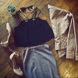 ONE DAY SALE Black TopShop Crop Camisole